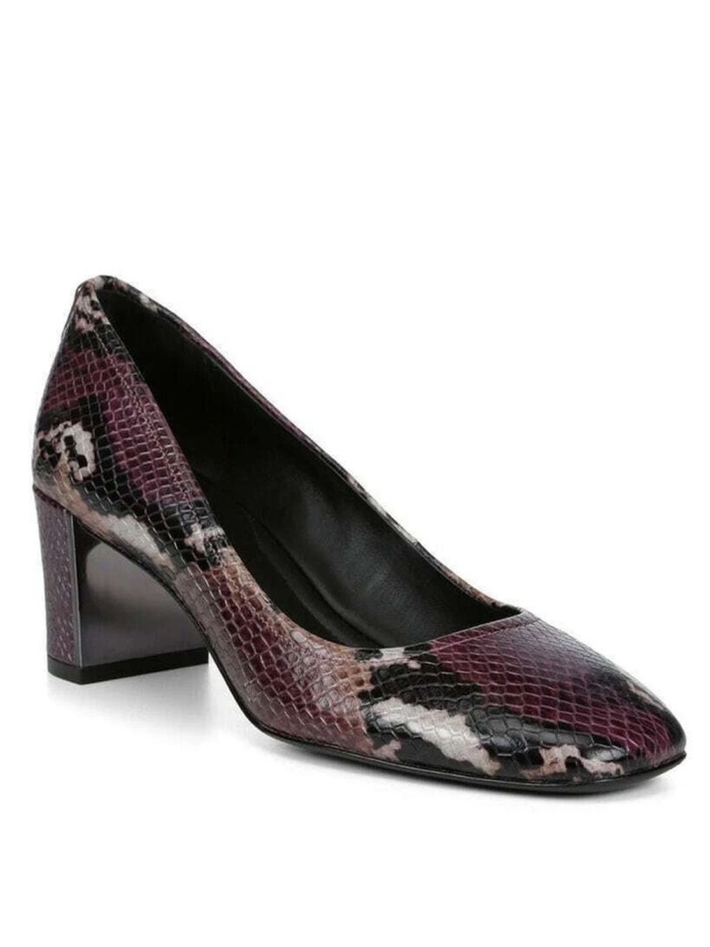 Donald J Pliner Women's Corin Leather Pump Color Painted Snake Plum Size 8.5 NWT